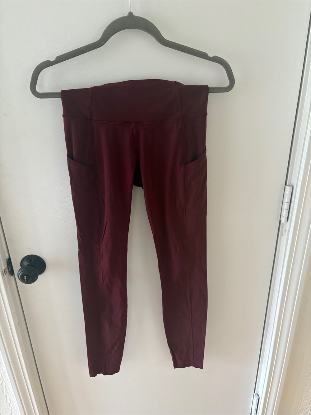 lululemon athletica Burgundy Leggings with Side Pockets